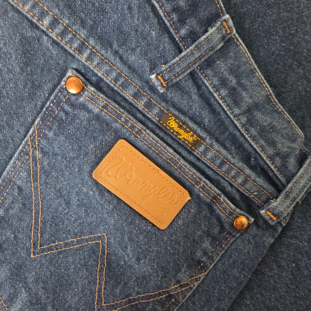 Wrangler 13MWZPW Cowboy Cut Original Fit Jeans Mens 40x30 Indigo Blue Denim